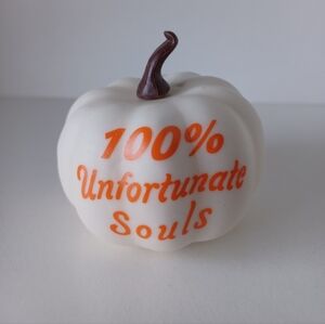 Small White Pumpkin 100% Unfortunate Souls‎ Halloween Seasonal Decor Piece